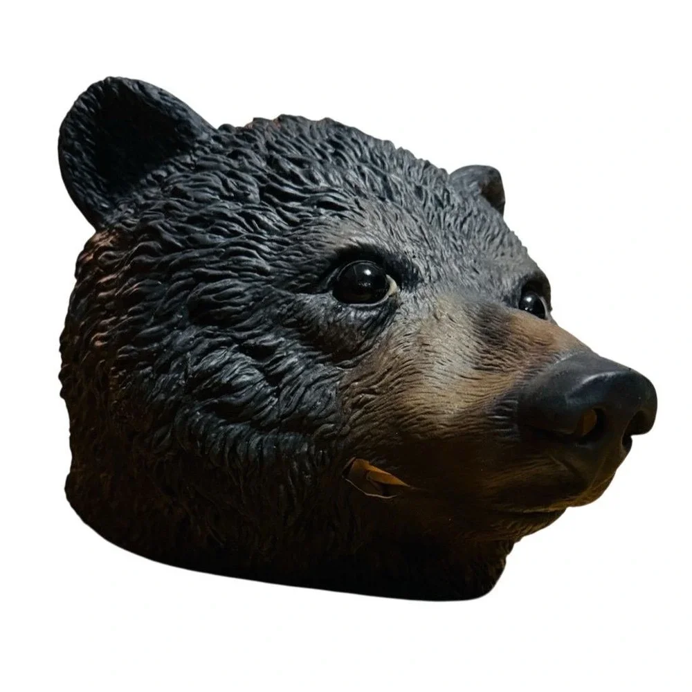 Realistic Black Bear Full‎ Head Mask Halloween Costume Accessory cosplay animal